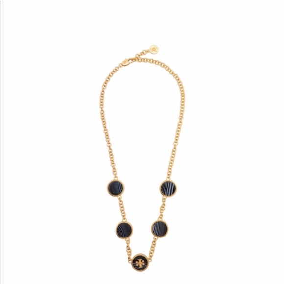 Tory Burch Agate Disc Necklace - Picture 4 of 7